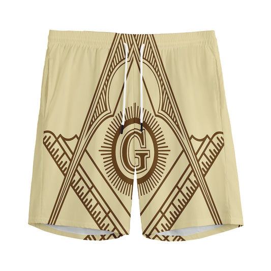 Freemasonry Symbol Print Men's Sports Shorts