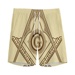 Freemasonry Symbol Print Men's Sports Shorts