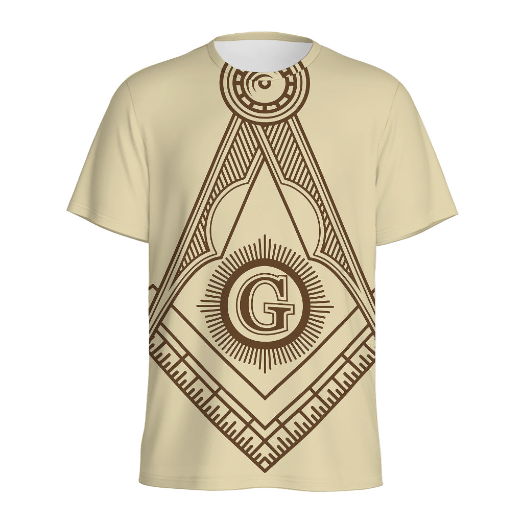 Freemasonry Symbol Print Men's Sports T-Shirt