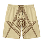 Freemasonry Symbol Print Men's Swim Trunks