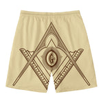 Freemasonry Symbol Print Men's Swim Trunks