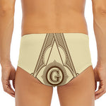 Freemasonry Symbol Print Men's Triangle Swim Briefs