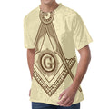 Freemasonry Symbol Print Men's Velvet T-Shirt