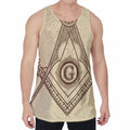 Freemasonry Symbol Print Men's Velvet Tank Top