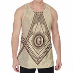 Freemasonry Symbol Print Men's Velvet Tank Top