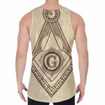 Freemasonry Symbol Print Men's Velvet Tank Top