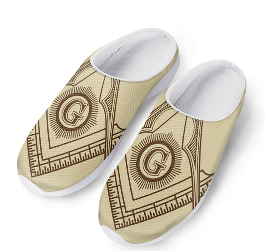 Freemasonry Symbol Print Mesh Casual Shoes