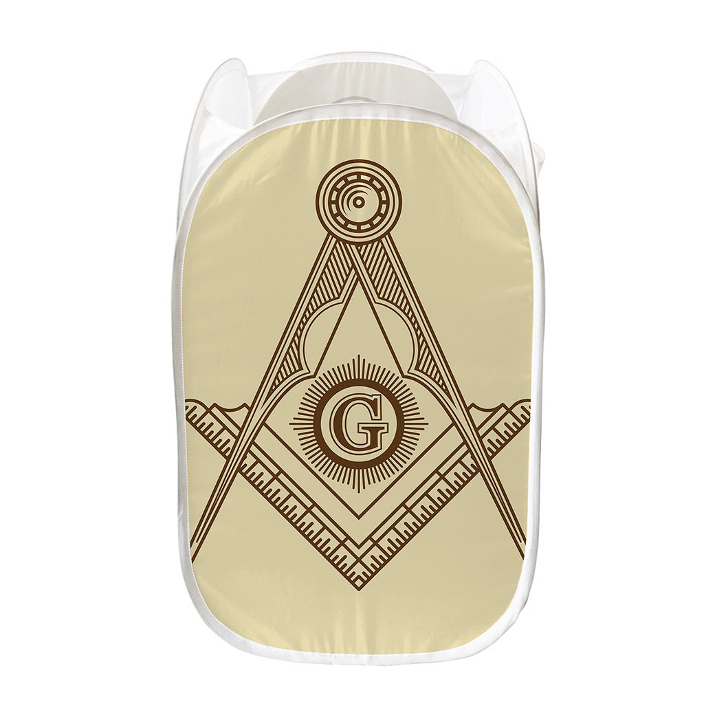 Freemasonry Symbol Print Mesh Laundry Hamper