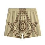Freemasonry Symbol Print Mesh Shorts