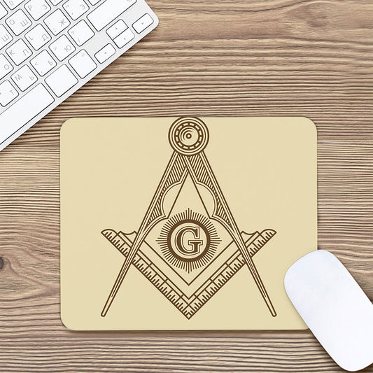 Freemasonry Symbol Print Mouse Pad