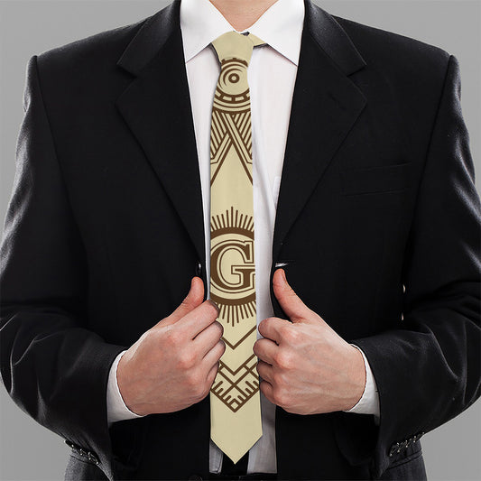 Freemasonry Symbol Print Necktie