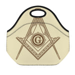 Freemasonry Symbol Print Neoprene Lunch Bag