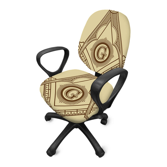 Freemasonry Symbol Print Office Chair Cover
