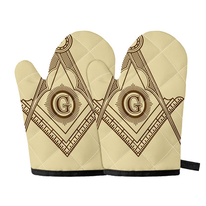 Freemasonry Symbol Print Oven Mitts