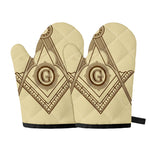 Freemasonry Symbol Print Oven Mitts