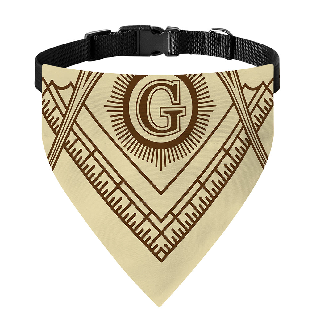 Freemasonry Symbol Print Over The Collar Dog Bandana