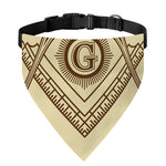 Freemasonry Symbol Print Over The Collar Dog Bandana