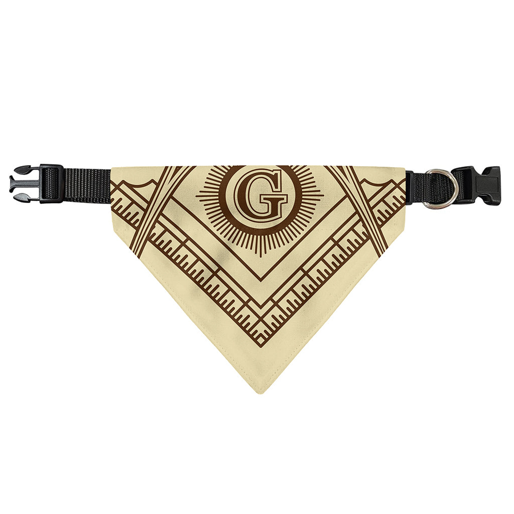 Freemasonry Symbol Print Over The Collar Dog Bandana