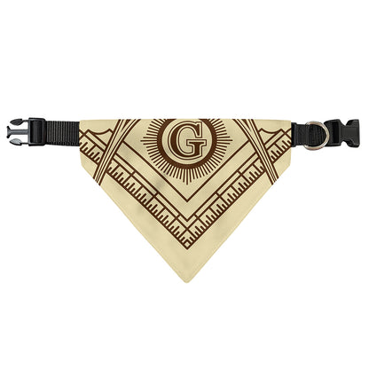 Freemasonry Symbol Print Over The Collar Dog Bandana