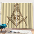 Freemasonry Symbol Print Pencil Pleat Curtains