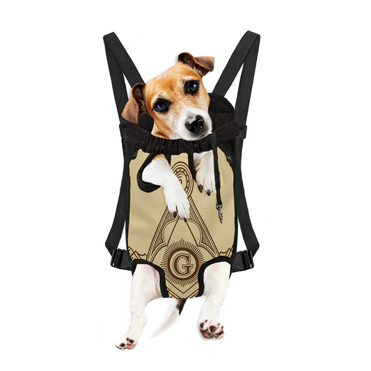 Freemasonry Symbol Print Pet Carrier Backpack