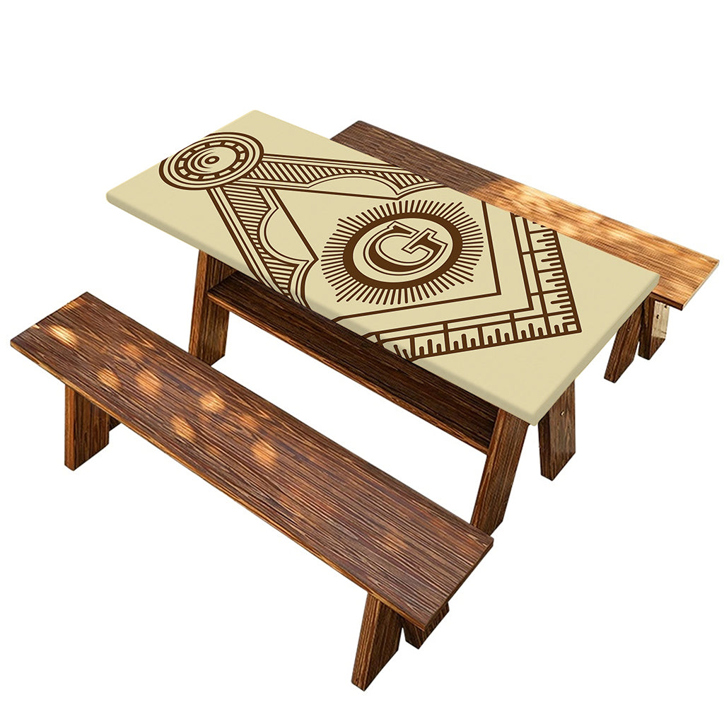 Freemasonry Symbol Print Picnic Table Cover