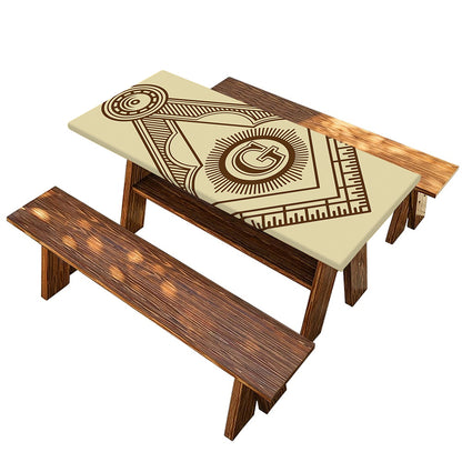Freemasonry Symbol Print Picnic Table Cover