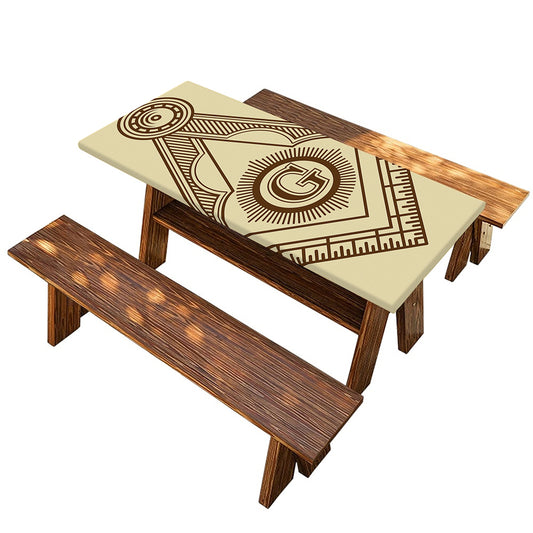Freemasonry Symbol Print Picnic Table Cover