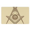 Freemasonry Symbol Print Polyester Doormat