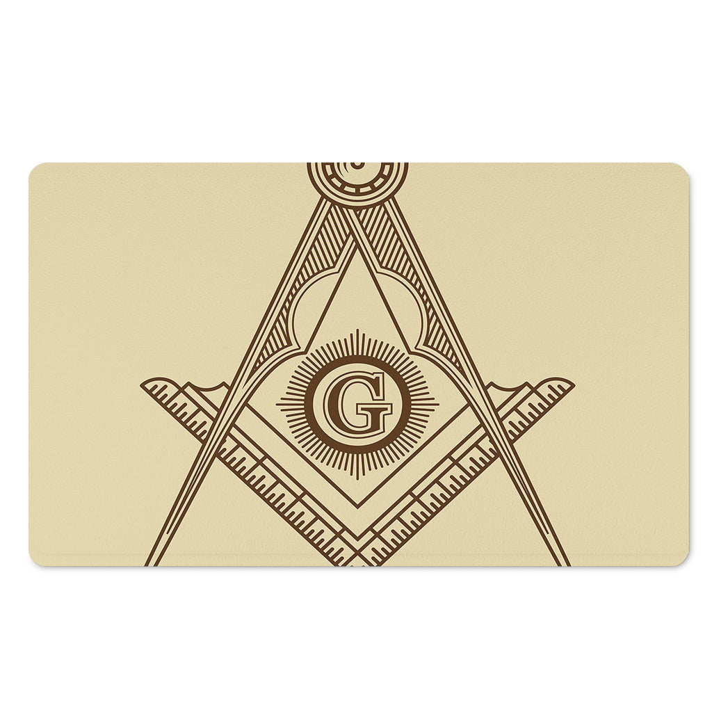 Freemasonry Symbol Print Polyester Doormat