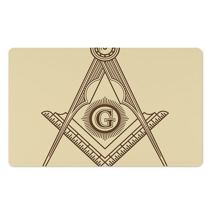 Freemasonry Symbol Print Polyester Doormat