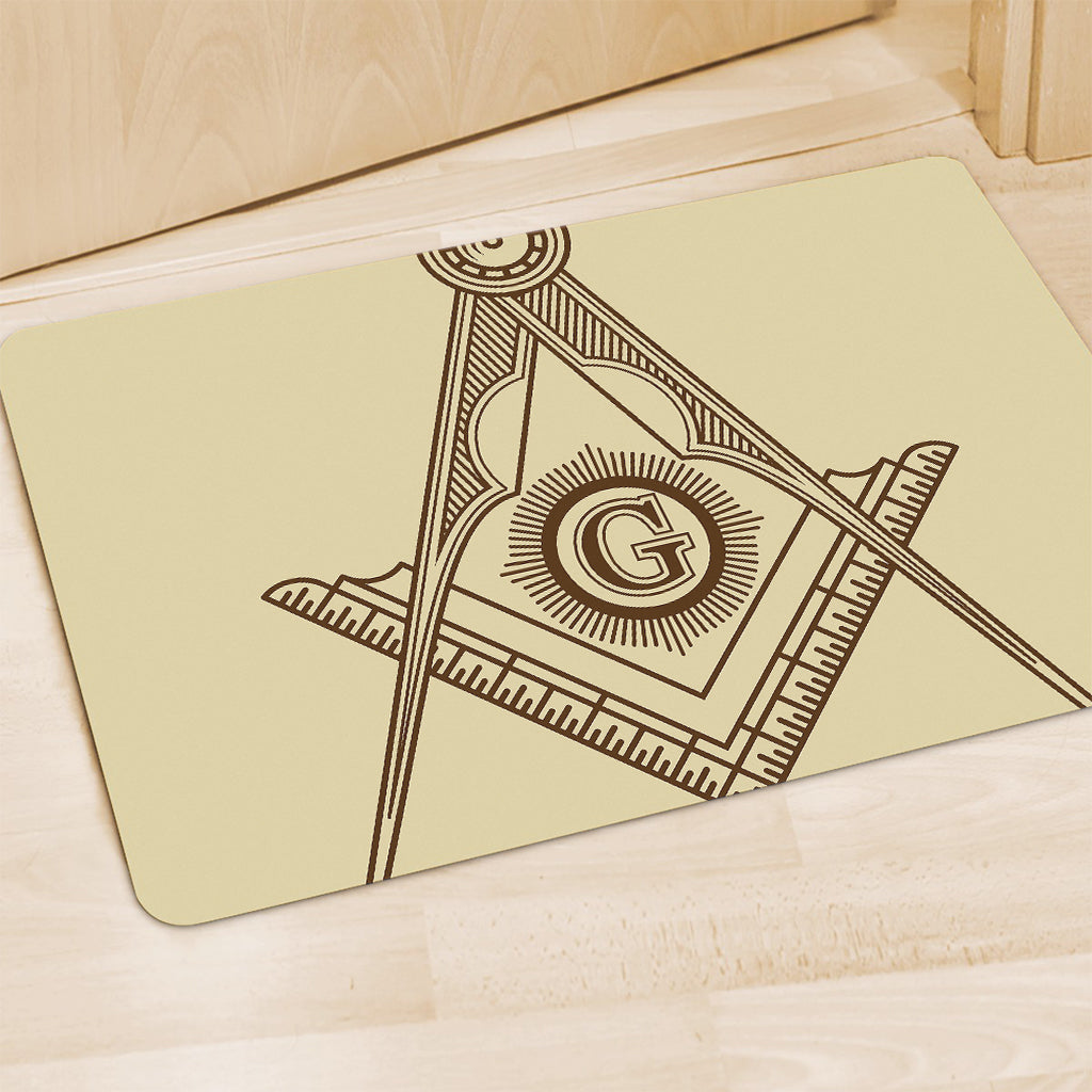 Freemasonry Symbol Print Polyester Doormat