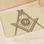 Freemasonry Symbol Print Polyester Doormat