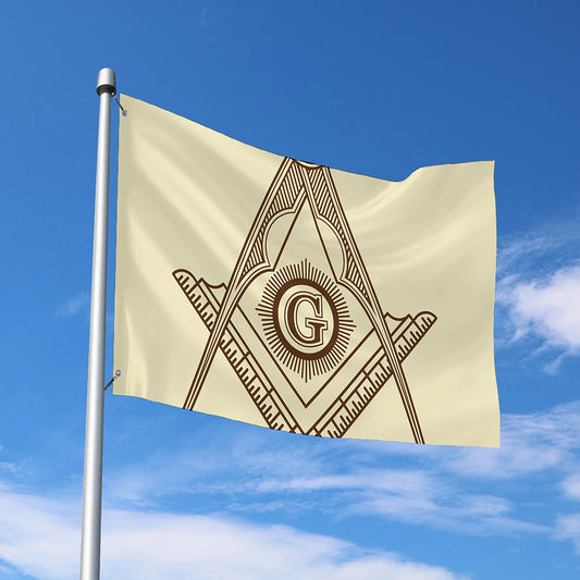 Freemasonry Symbol Print Polyester Flag