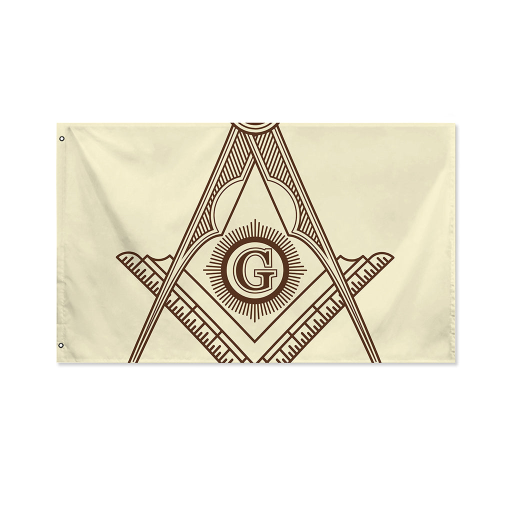 Freemasonry Symbol Print Polyester Flag