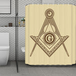 Freemasonry Symbol Print Polyester Shower Curtain