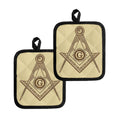 Freemasonry Symbol Print Pot Holders