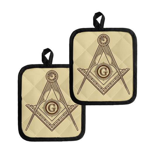 Freemasonry Symbol Print Pot Holders