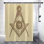 Freemasonry Symbol Print Premium Shower Curtain