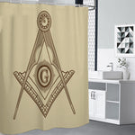 Freemasonry Symbol Print Premium Shower Curtain