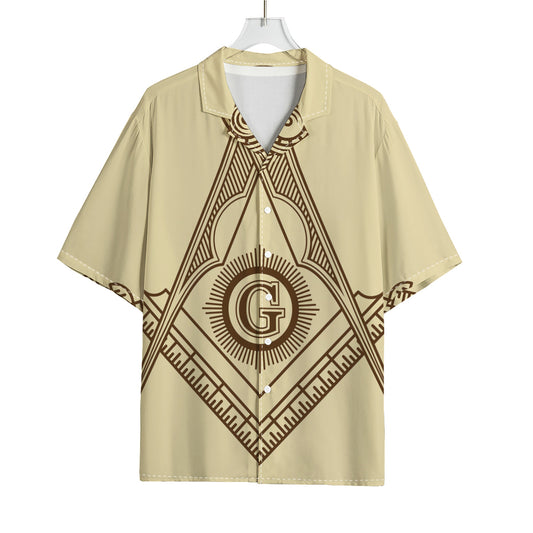 Freemasonry Symbol Print Rayon Hawaiian Shirt