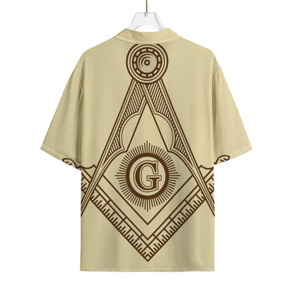 Freemasonry Symbol Print Rayon Hawaiian Shirt