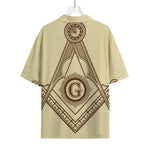 Freemasonry Symbol Print Rayon Hawaiian Shirt