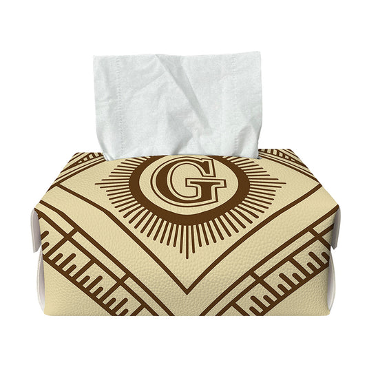 Freemasonry Symbol Print Rectangle Tissue Box Cover