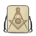 Freemasonry Symbol Print Rectangular Crossbody Bag