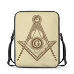 Freemasonry Symbol Print Rectangular Crossbody Bag