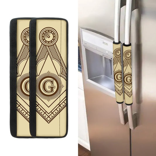 Freemasonry Symbol Print Refrigerator Handle Covers