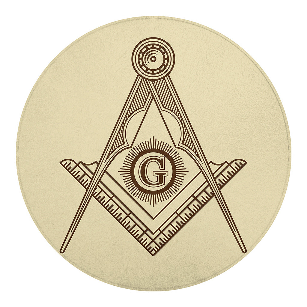 Freemasonry Symbol Print Round Blanket