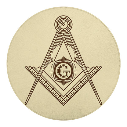 Freemasonry Symbol Print Round Blanket