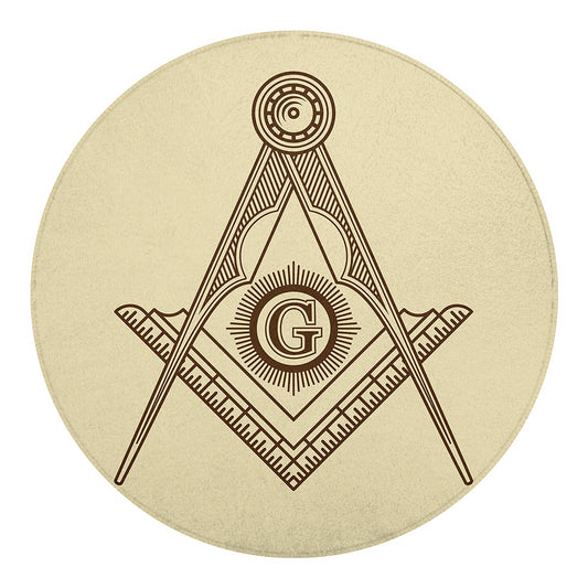 Freemasonry Symbol Print Round Blanket